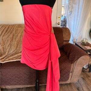 Bardot Vibrant Pink Strapless Dress